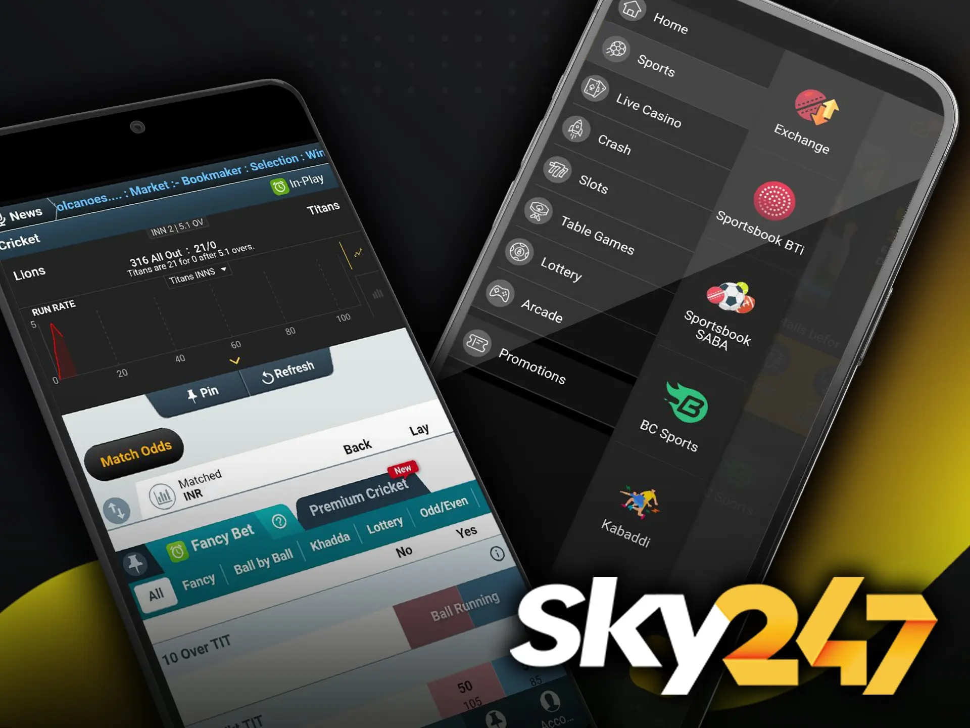 The Sky247 app is the ultimate tool for placing timely IPL bets regardless of your location.