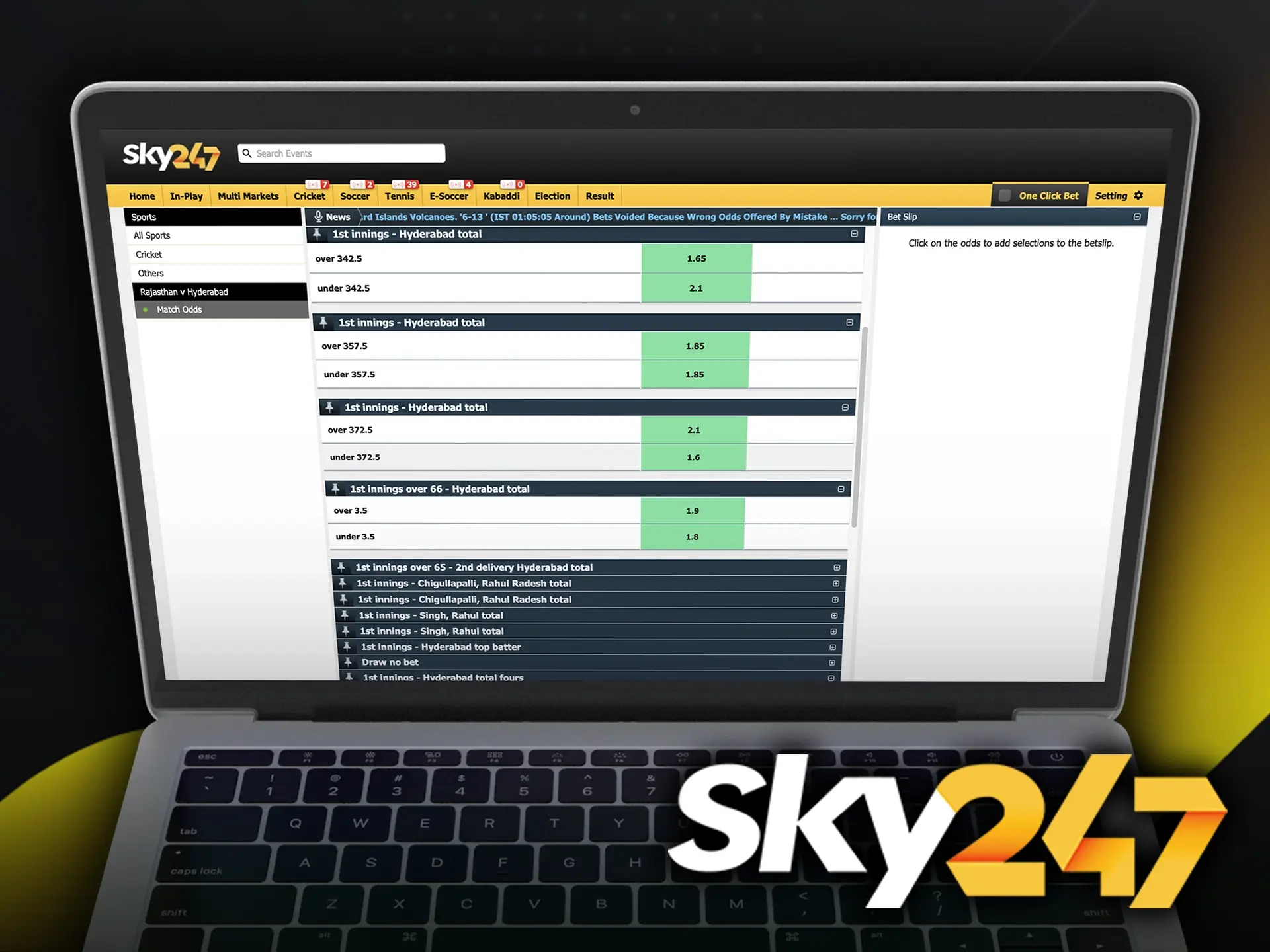 Explore the variety of IPL betting markets available at Sky247 India.