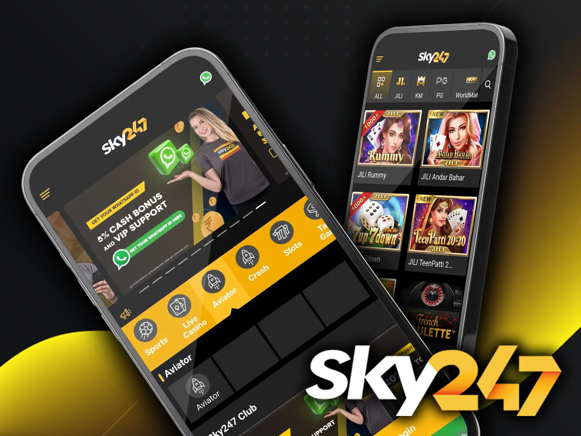 Get the official Sky247 app today for a secure, licensed experience in sports betting and casino gaming.