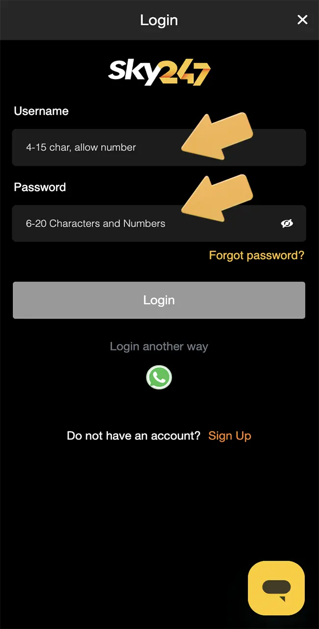 Enter your account details to access the secure withdrawal area.