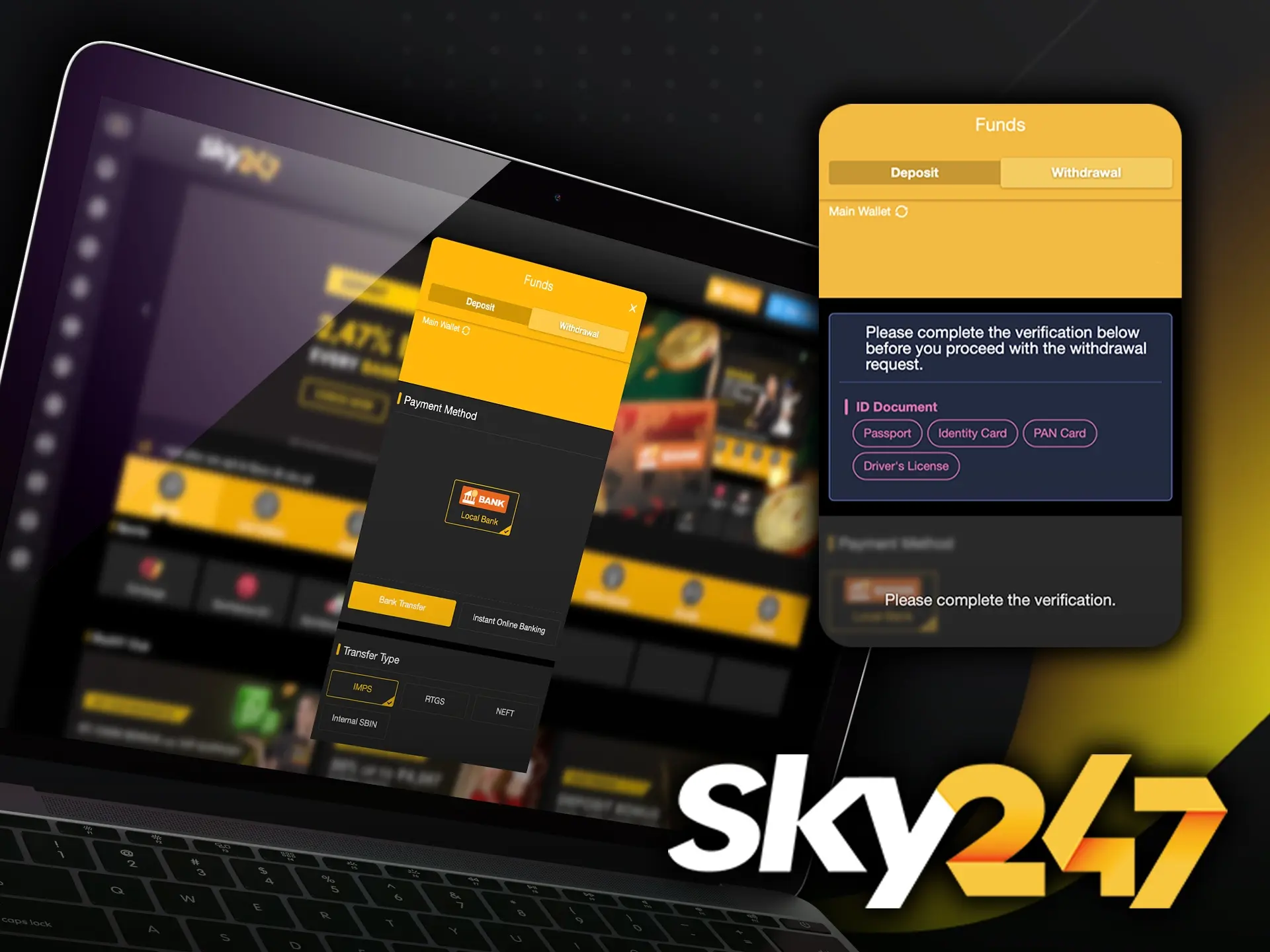 We encourage you to thoroughly review all terms and conditions regarding fund withdrawals from Sky247.