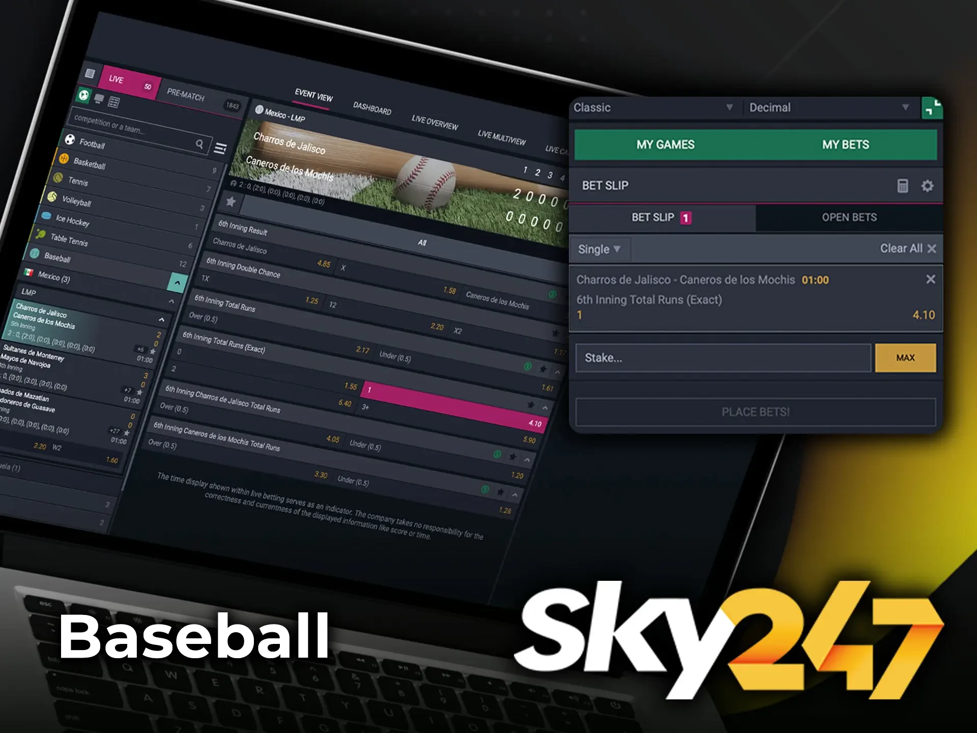 Brush up on your baseball knowledge to make more strategic and informed bets at Sky247.