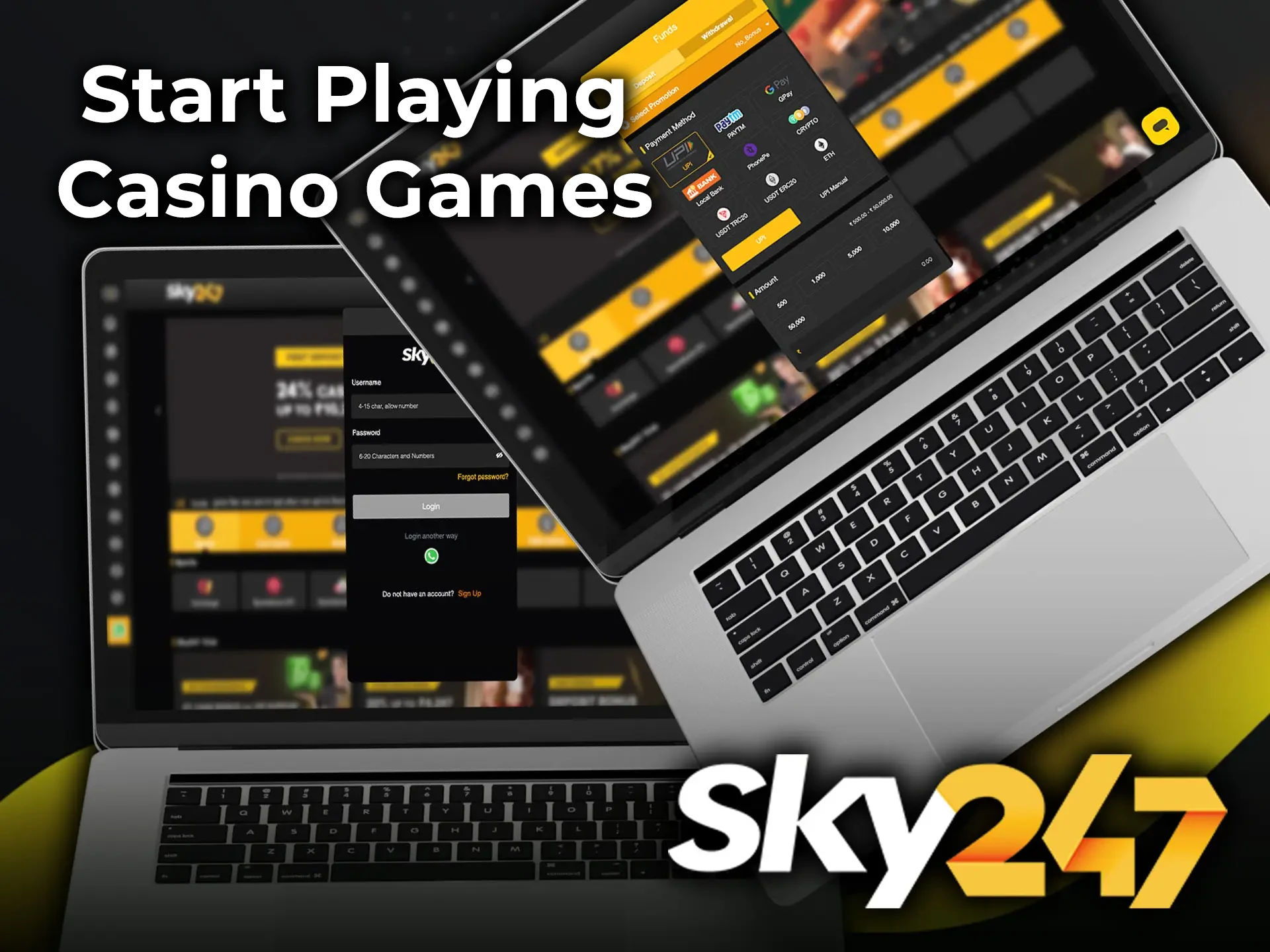 Find the game that suits your style and start your journey at Sky247 Casino.