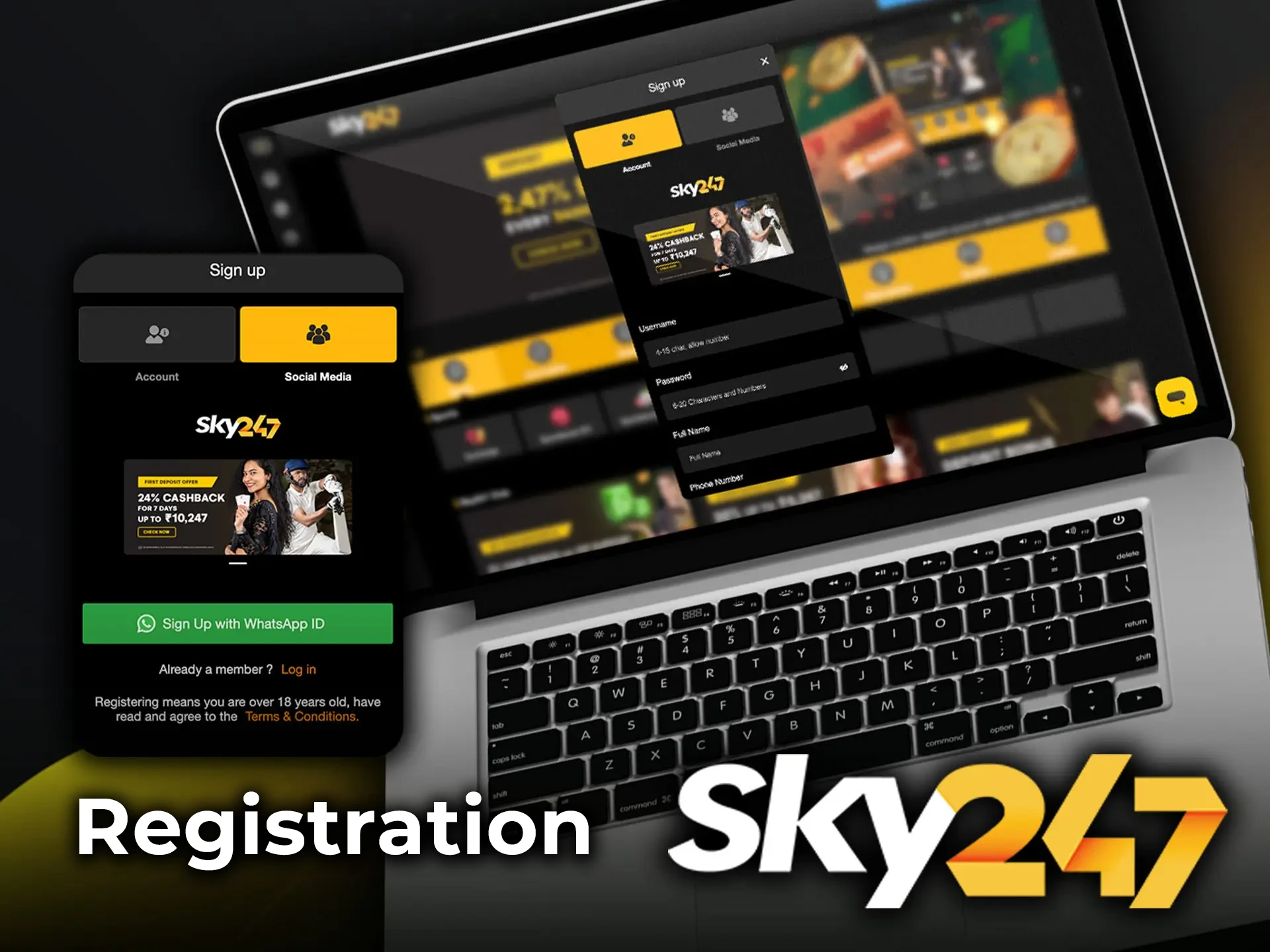 Get into the game with Sky247 immediately after completing a quick registration.