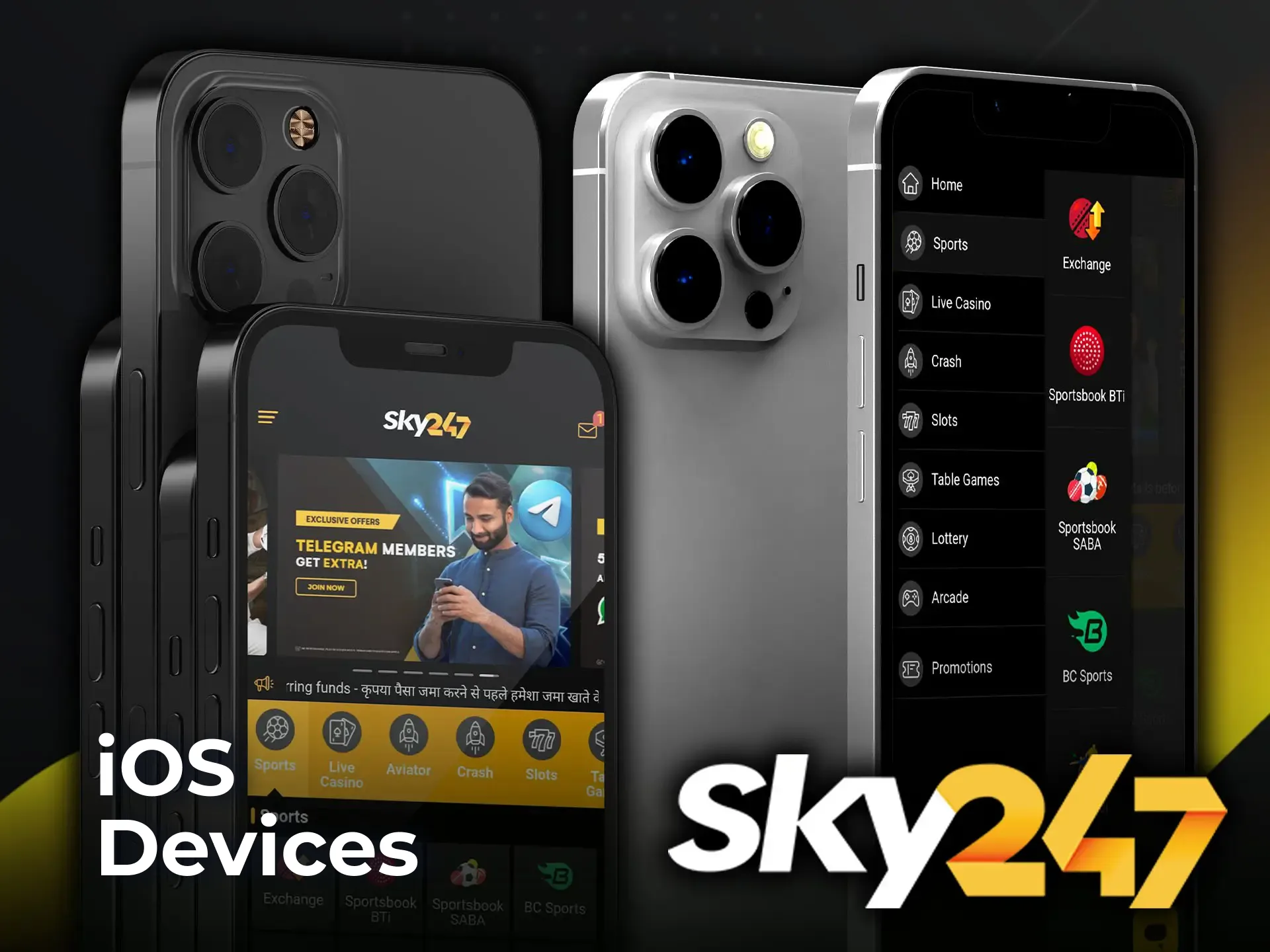 See which iOS devices are best suited for the Sky247 experience.
