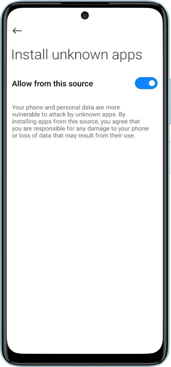 Prepare your Android device for installation by adjusting your security settings.