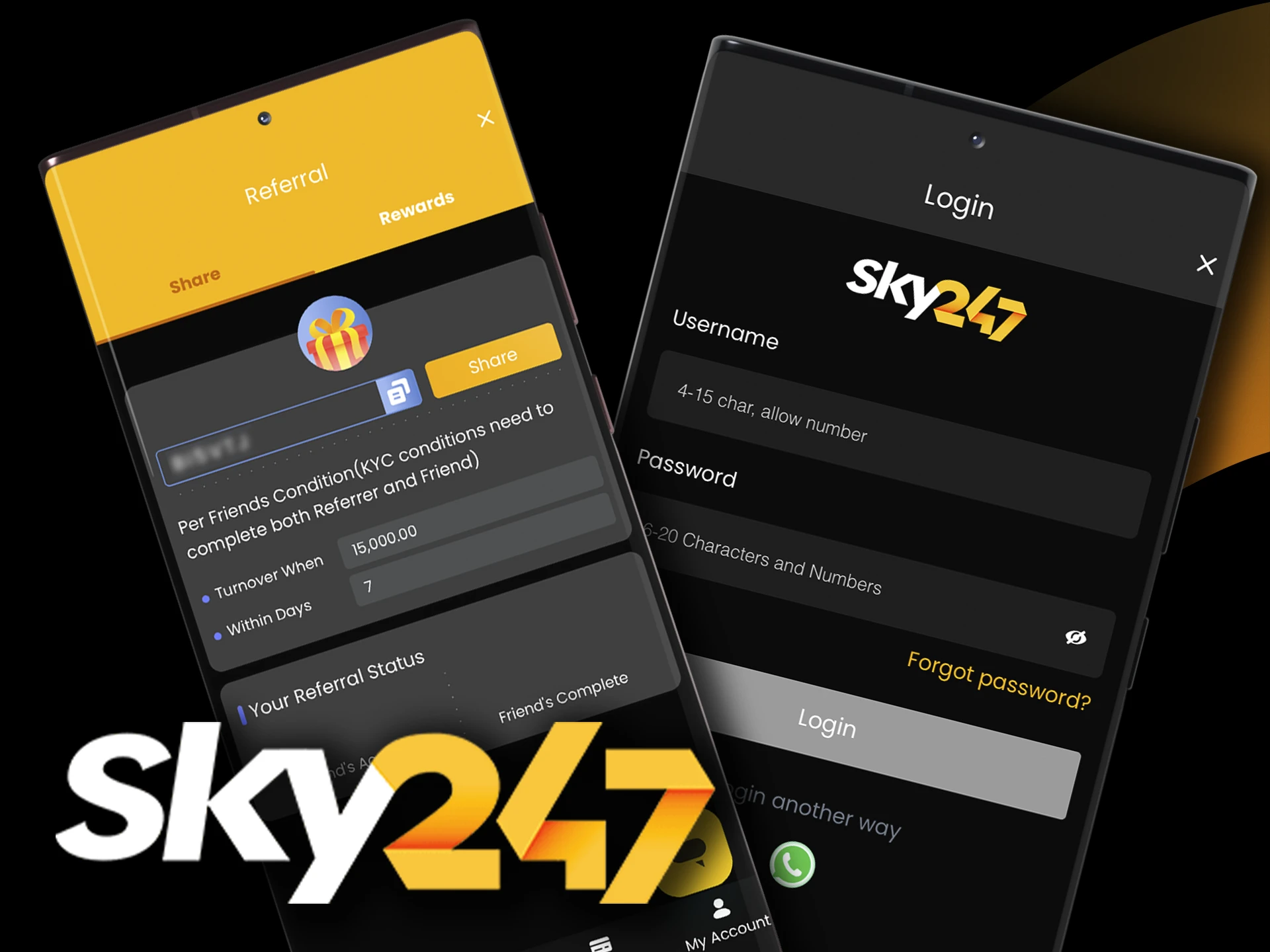 A quick guide on how to obtain your Sky247 Casino referral code.