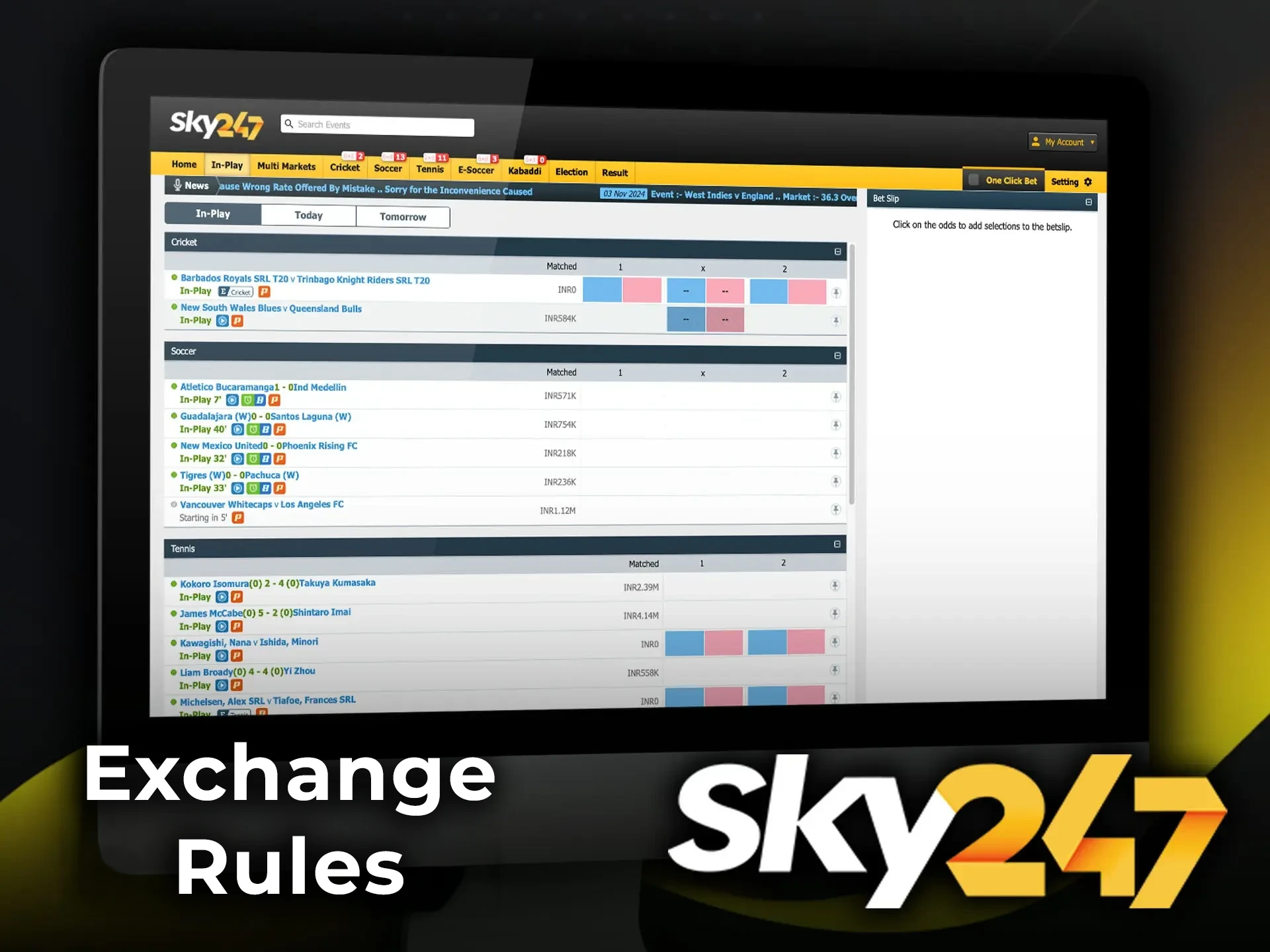 Get acquainted with the fundamental principles of exchange betting over at the Sky247 bookmaker site.