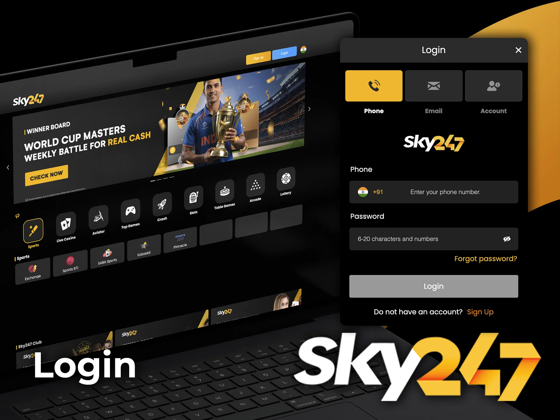 Sign in to your Sky247 account now to explore our top-rated slots and sports betting markets.